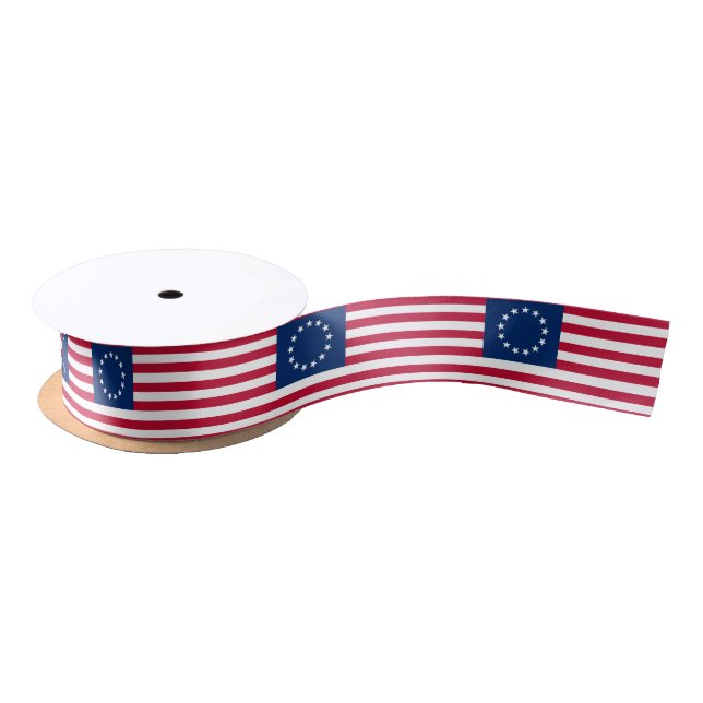 Betsy Ross American Flag Satin Ribbon (Spool)