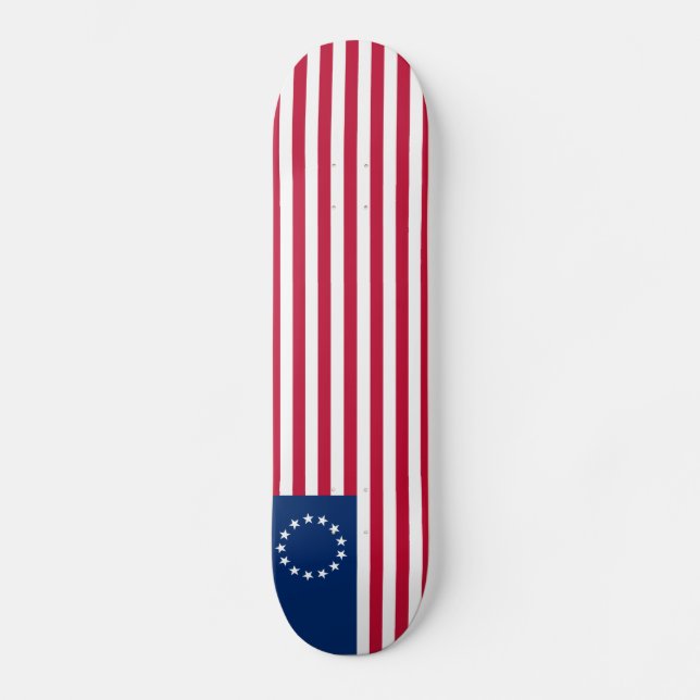 Betsy Ross American Flag Skateboard (Front)