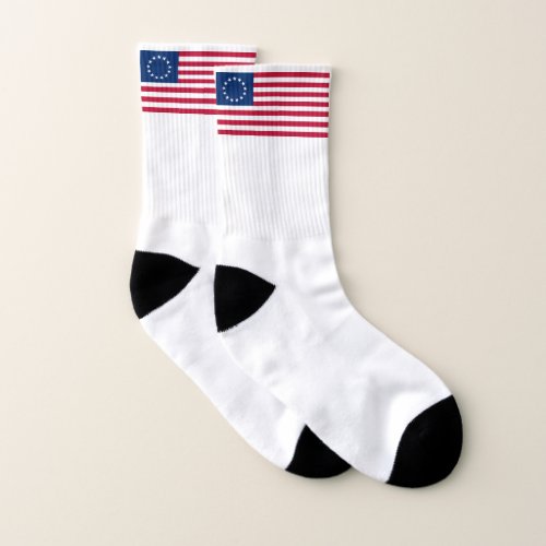Betsy Ross American Flag Socks
