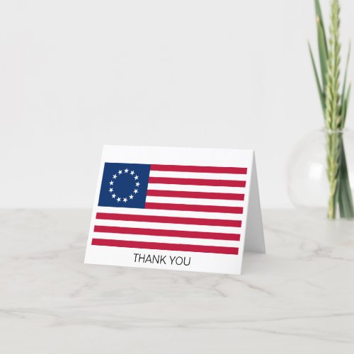 Betsy Ross American Flag Thank You Card