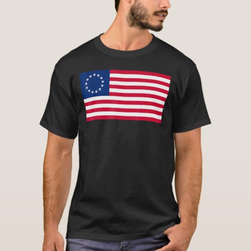 Betsy Ross American Us Flag 1777 Usa Revolutionary T_Shirt