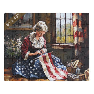 Betsy Ross and Flag Jigsaw Puzzle