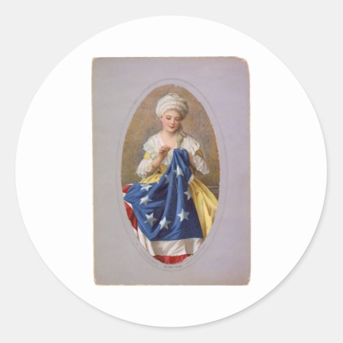 Betsy Ross c1908 G Liebscher Classic Round Sticker