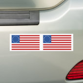 Betsy Ross Colonial Historical American Flag Bumper Sticker (On Car)