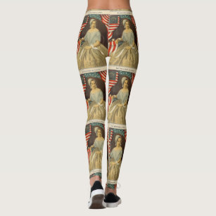 Betsy Ross 1776 Flag Yoga Pants for Women Girls Athletic High Waisted Leggings 