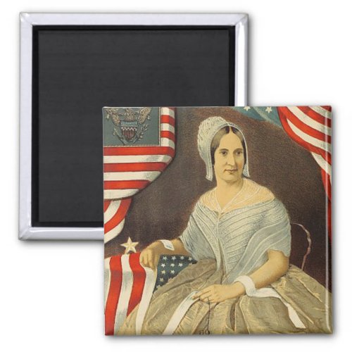 Betsy Ross First American Flag Vintage Portrait US Magnet