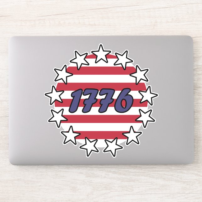 Betsy Ross Flag 13 Star American Flag 1776 Sticker (Computer)