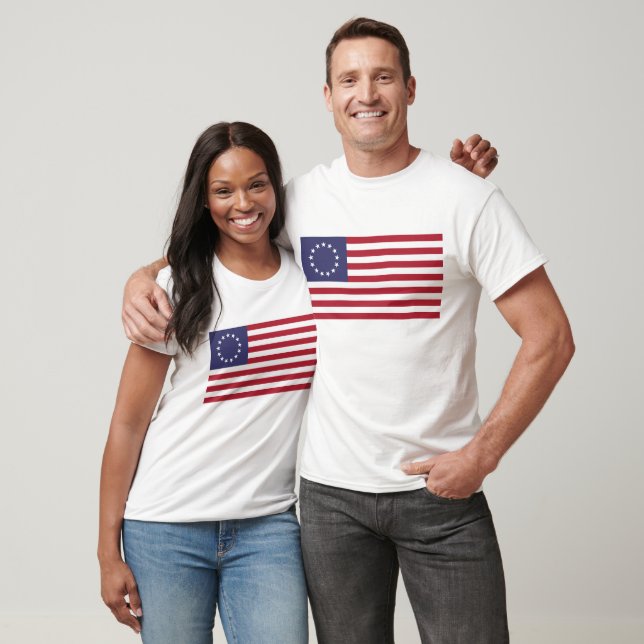 Betsy Ross Flag 13 Star American Flag 1776 T-Shirt (Unisex)