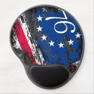 Betsy Ross Flag 1776 Patriotic 4th of July Gel Mouse Pad