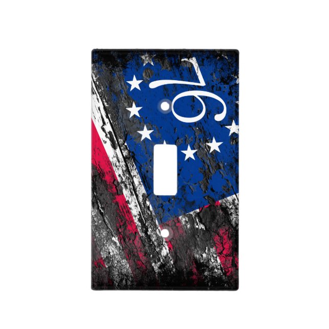 Betsy Ross Flag 1776 Patriotic 4th of July Light Switch Cover (Front)