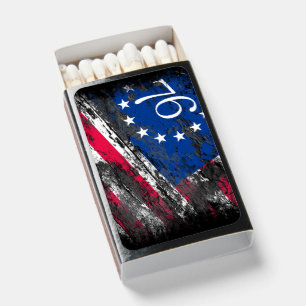 Betsy Ross Flag 1776 Patriotic 4th of July Matchboxes