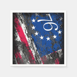 Betsy Ross Flag 1776 Patriotic 4th of July Napkins