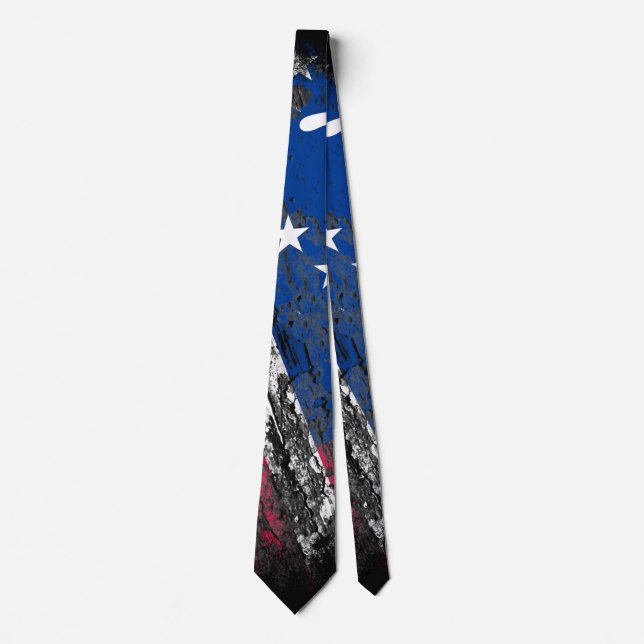 Betsy Ross Flag 1776 Patriotic 4th of July Neck Tie (Front)