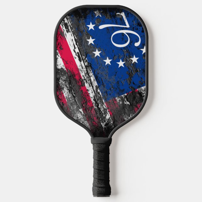 Betsy Ross Flag 1776 Patriotic 4th of July Pickleball Paddle (Front)
