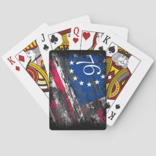 Betsy Ross Flag 1776 Patriotic 4th of July Poker Cards