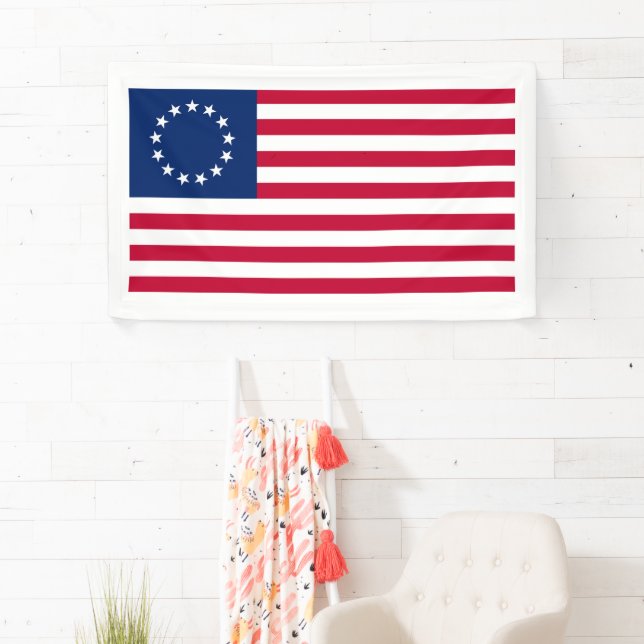 Betsy Ross Flag  Banner (Insitu)