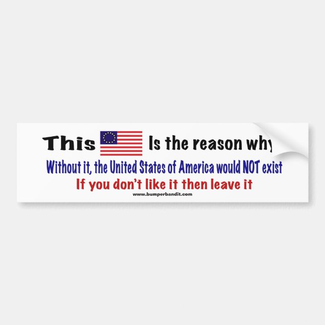 Betsy Ross Flag Bumper Sticker (Front)