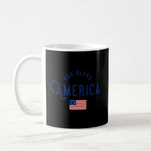 Betsy Ross Flag God Bless America Patriot Usa Coffee Mug