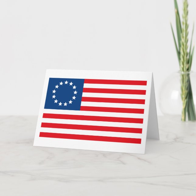 Betsy Ross Flag Greeting Card (Front)