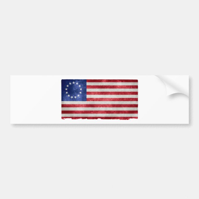 Betsy Ross Flag Grunge Bumper Sticker (Front)
