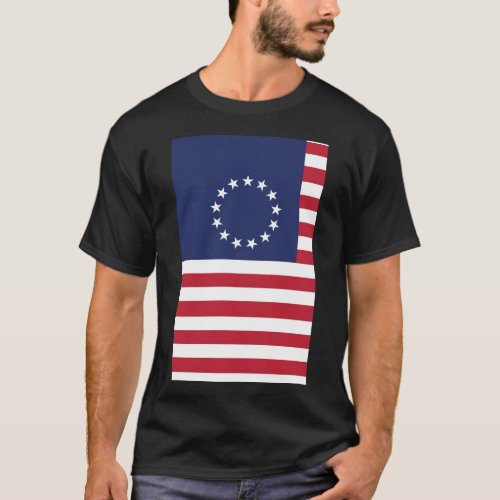 Betsy Ross flag USA America United States 1776 177 T_Shirt