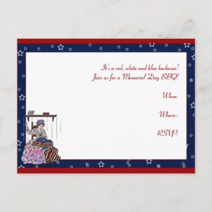 Betsy Ross Makes a Flag Memorial Day Postcard
