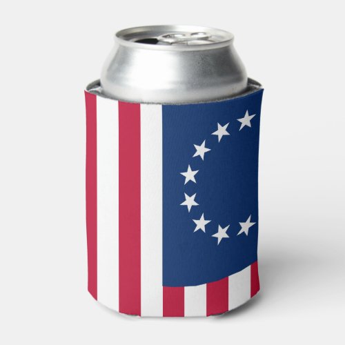 Betsy Ross Old Glory American USA Flag Can Cooler