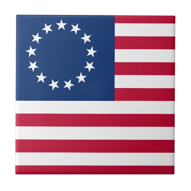 Betsy Ross Old Glory American USA Flag Ceramic Tile (Front)