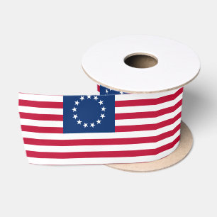 Betsy Ross Old Glory American USA Flag Satin Ribbon