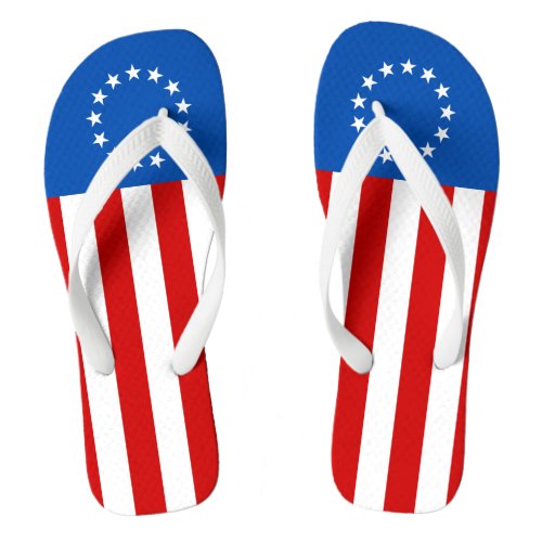 Betsy Ross_Style American Flag Flip Flops