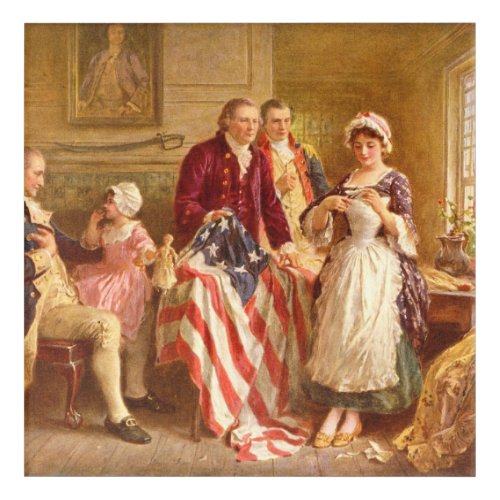 Betsy Ross USA 1777 By Jean Leon Gerome Ferris Acrylic Print