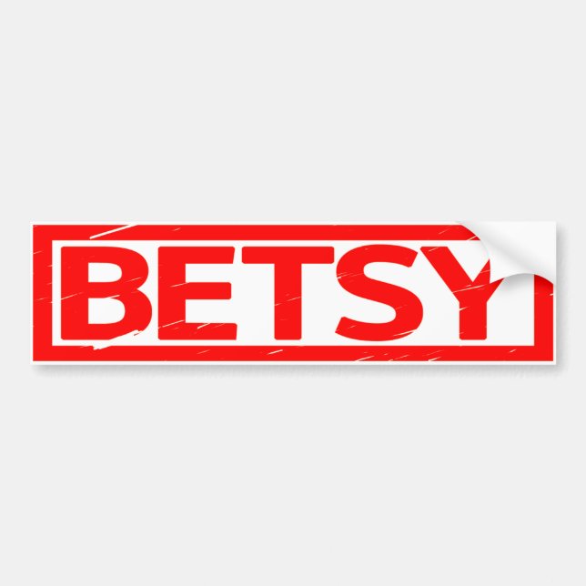 Betsy Stamp Bumper Sticker (Front)