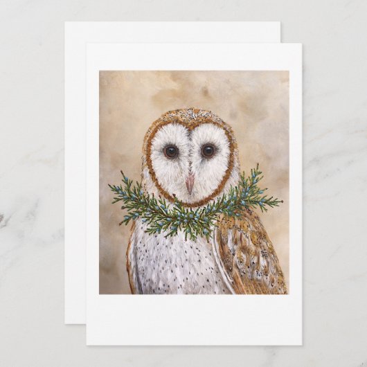 Betsy the barn owl flat card (Front/Back)