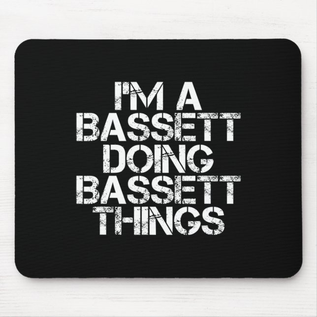 Bett Funny Surname Family Tree Birthday Reunion Gi Mouse Pad (Front)