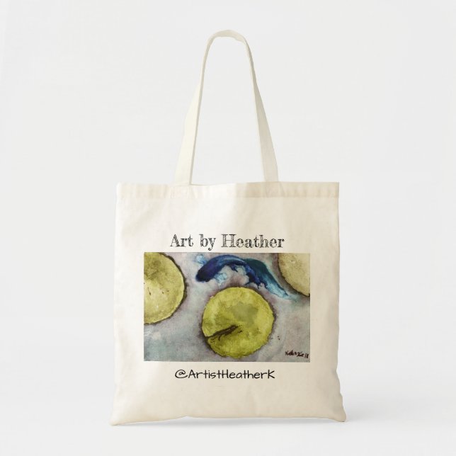 "Betta Amongst the Lilypads" tote (Front)