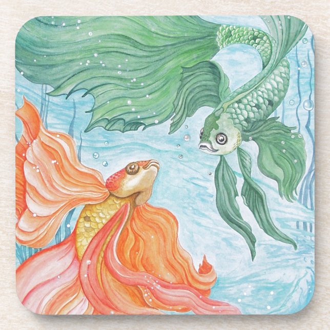 Betta Dance Beverage Coaster (Front)