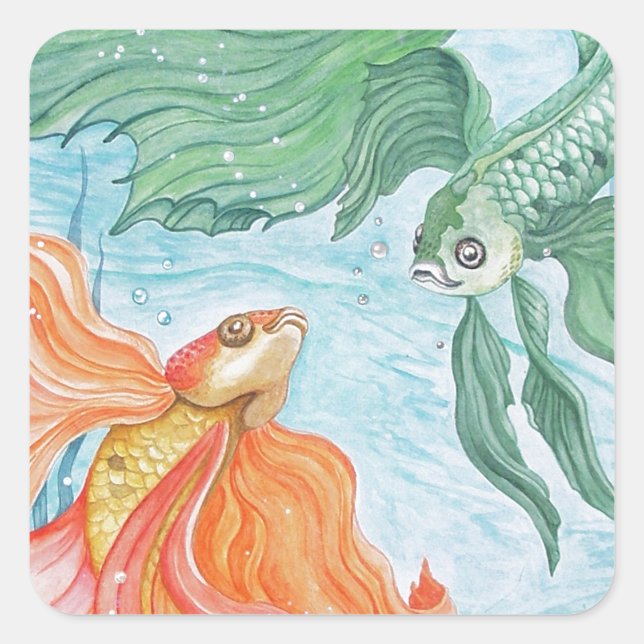 Betta Dance Square Sticker (Front)