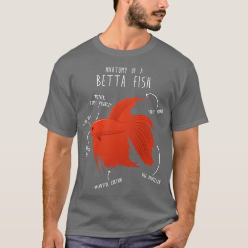 Betta Fish Anatomy T_Shirt