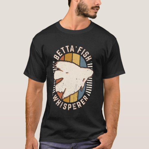 Betta Fish Animal Whisperer Vintage Classic Retro  T_Shirt