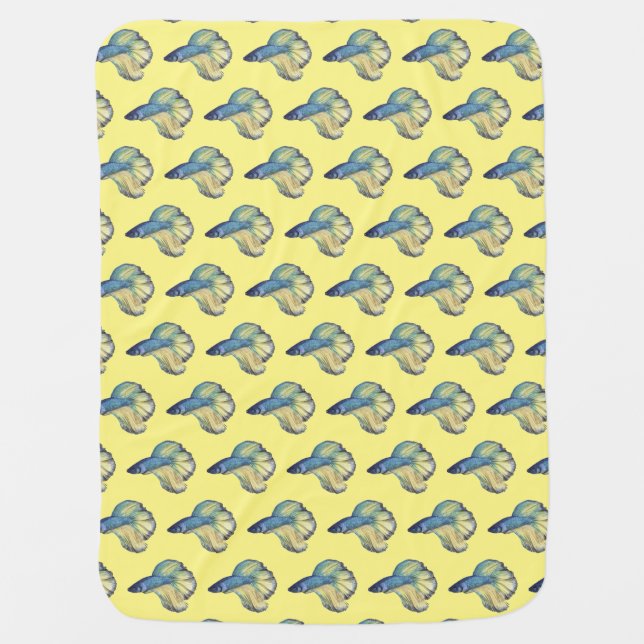 Betta Fish Baby Blanket (Front)
