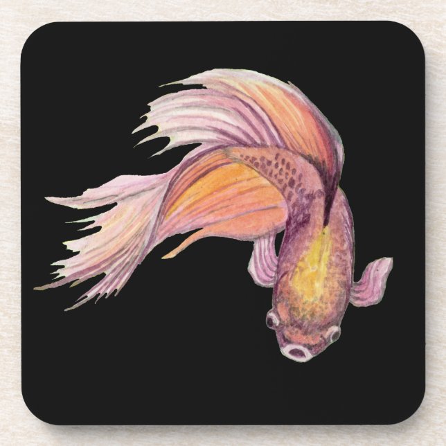 Betta Fish Beverage Coaster (Front)