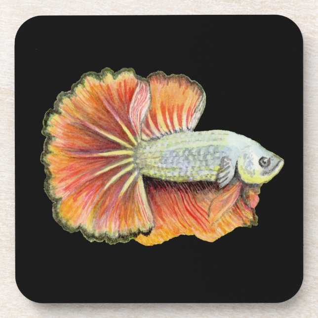 Betta Fish Beverage Coaster (Front)