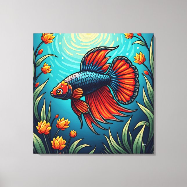 Betta fish canvas print (Front)