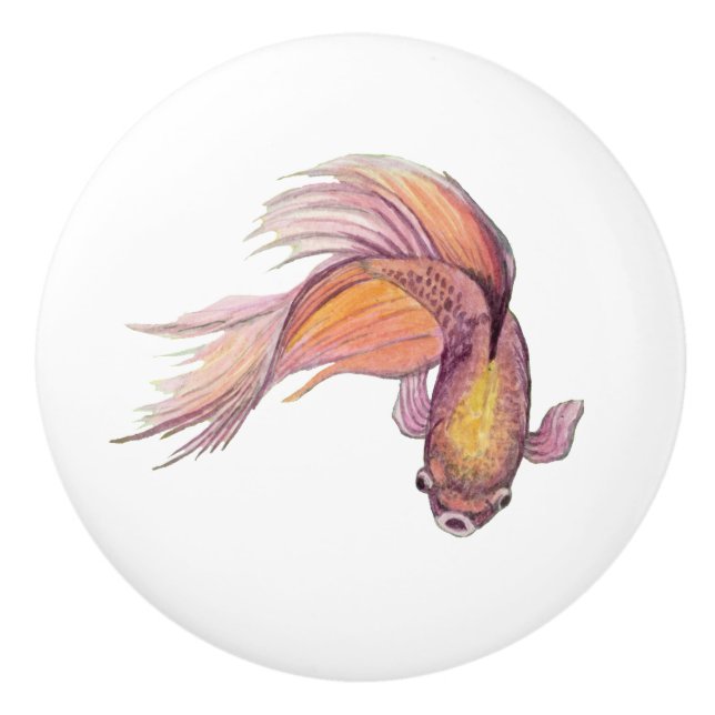 Betta Fish Ceramic Knob (Front)