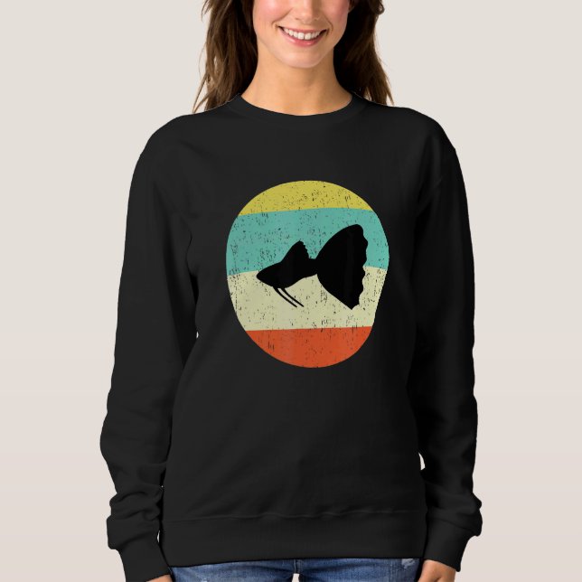 Betta Fish Gif Cute Betta Fish Sweatshirt (Front)