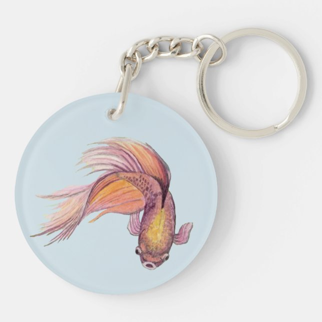 Betta Fish Keychain (Back)
