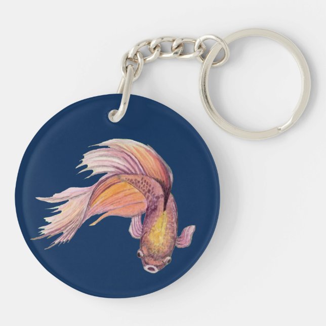 Betta Fish Keychain (Back)