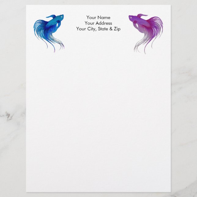Betta Fish Letterhead (Front)