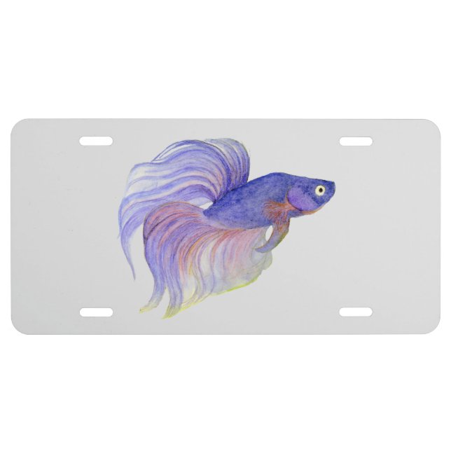 Betta Fish License Plate (Front)