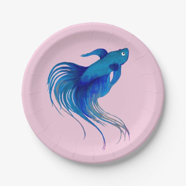 Betta Fish Paper Plates (Front)
